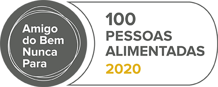Selo Amigo do Bem Nunca Para, 100 pessoas alimentadas 2020
